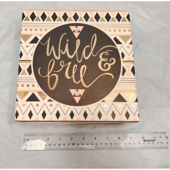 Wild and Free Storage Box Jewelry Gift Empty Pink Rhinestone Sheffield Home - Picture 3 of 9